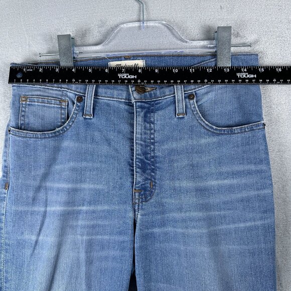 Madewell Skinny Jeans Raw Step Hem High Rise Stretch Womens Blue Size 28 - Picture 7 of 11